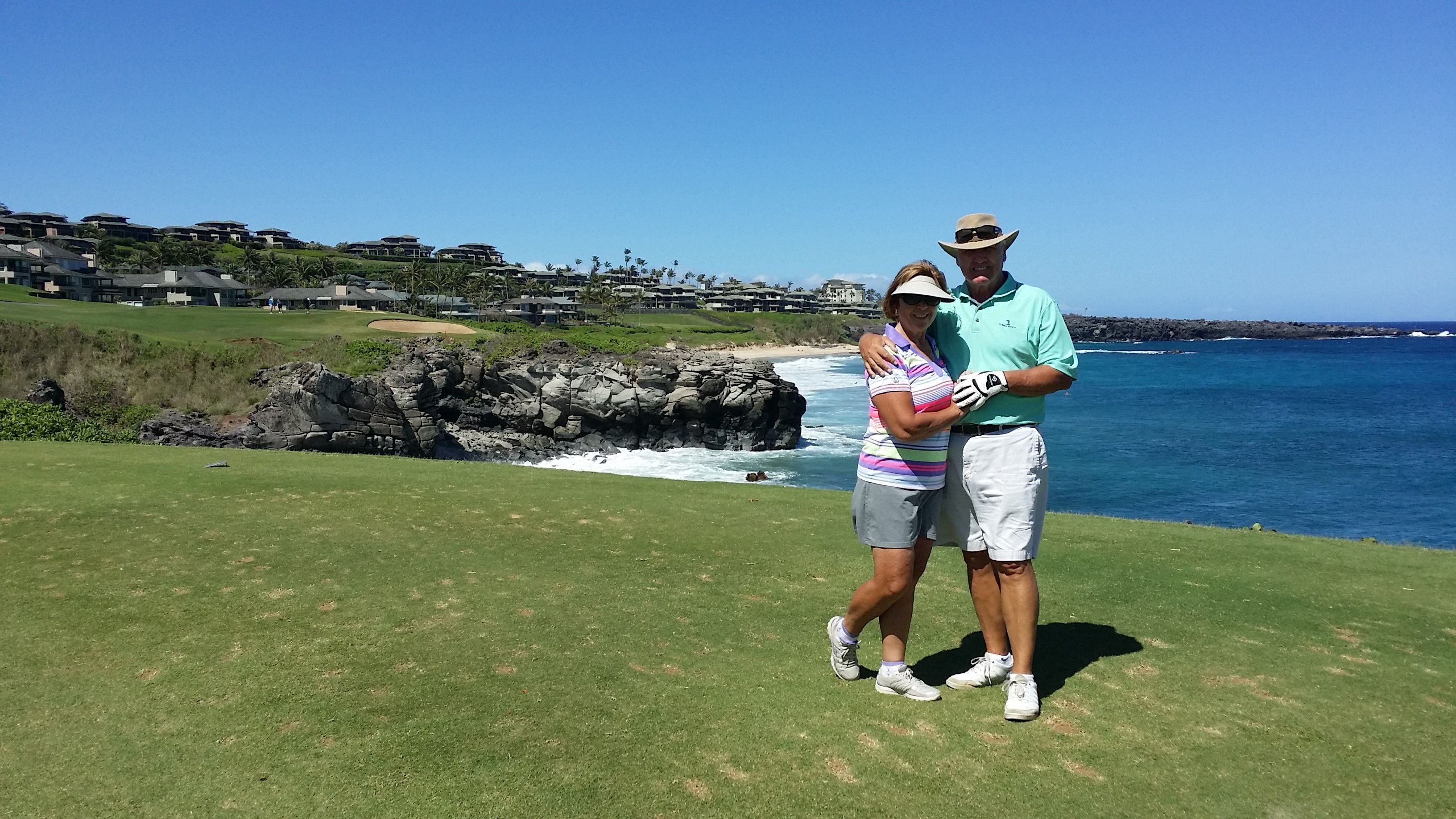 Terry & Margaret golfing at Kapalua